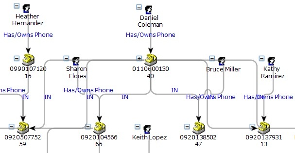 Call Data Records Software for Link Analysis Network Visualization of Telephone Calls