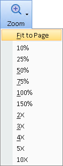 Visualizer Zoom Fit to Page Menu