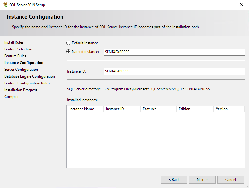 Instance Configuration